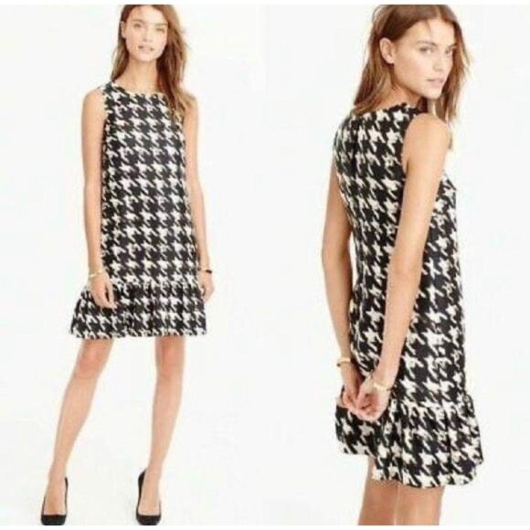 J. Crew Dresses & Skirts - J.Crew Flounce Silk Dress in Wolfstooth 4